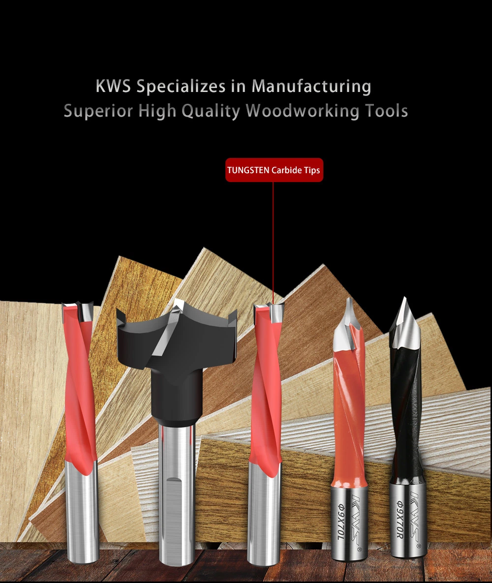 Kws Woodworking Square Drill Bits Set, HSS Wood Mortising Chisel Countersink Bits