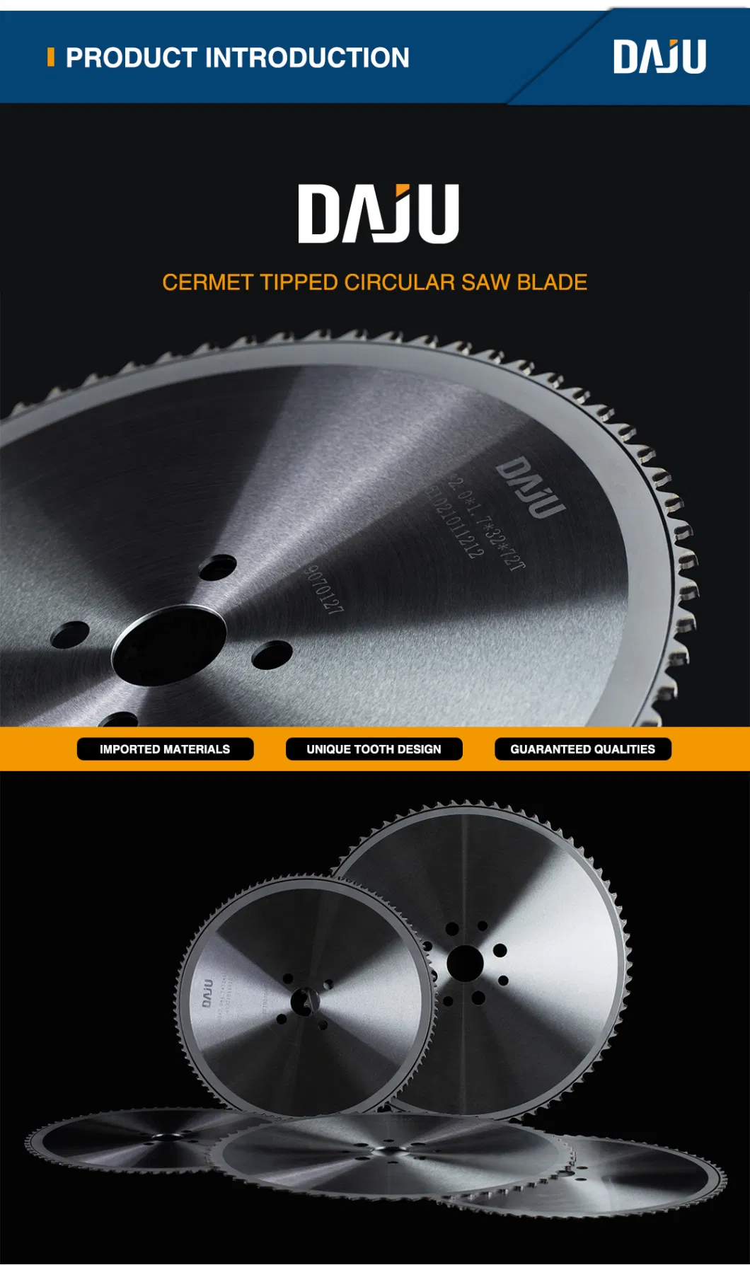 Cermet Tip Circular Saw Blade for Cutting Excellent Metalsworking Cold Saw Blade with Wholesale Price